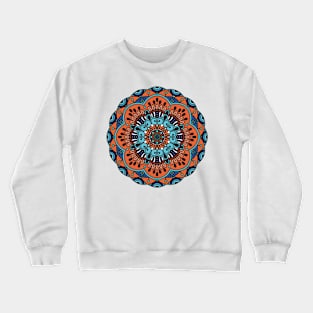 orange and blue mandala Crewneck Sweatshirt